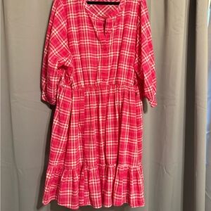Torrid Pink Plaid Casual Dress